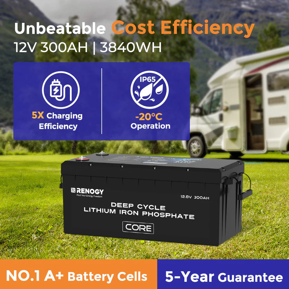 12V 300Ah Core Litiumakku lämmityselementillä