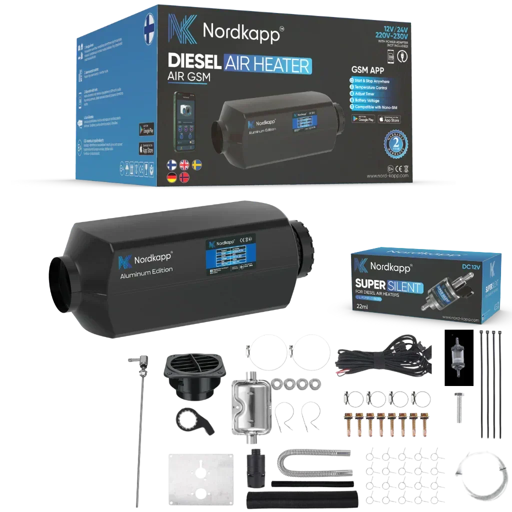 Nordkapp Air GSM 4G/5G Diesel lämmitin 5kW 12V/24V