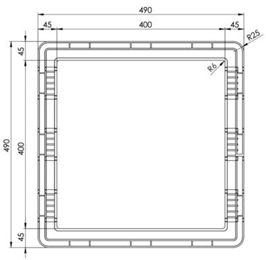 Kattotuulettimen adapterikehys 40x40 – Ducato / Jumper / Boxer, MaxxFan Deluxe
