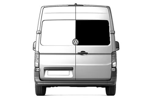 Takaoven ikkuna, oikea, tumma, VW-logolle, VW Crafter, 2017->