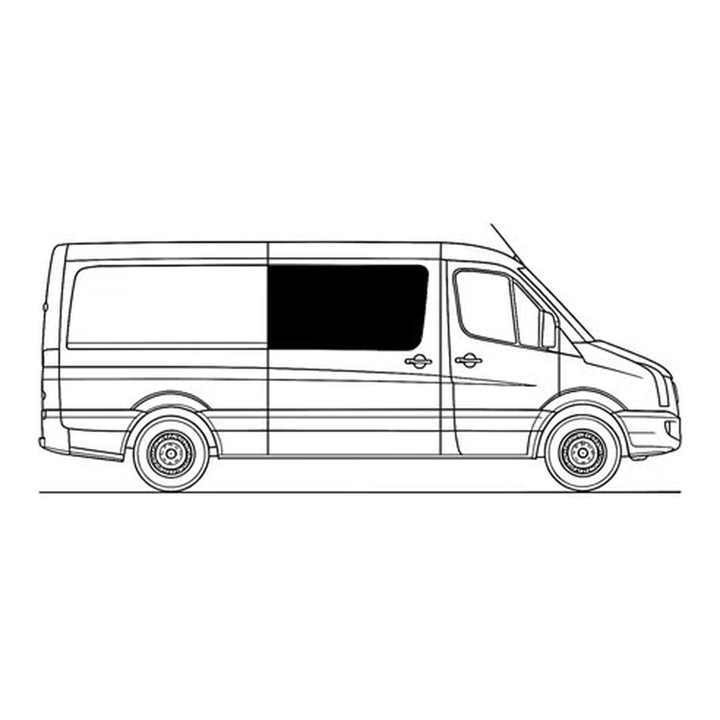 Side window, right, tinted, Crafter / Sprinter, 2006-> (L2/L3/L4)