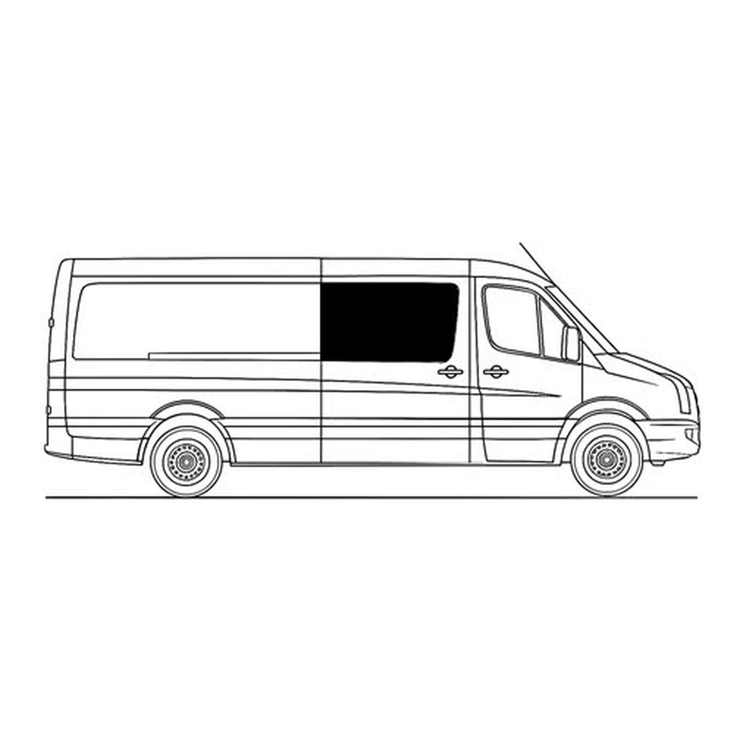 Side window, right, tinted, Crafter / Sprinter, 2006-> (L2/L3/L4)