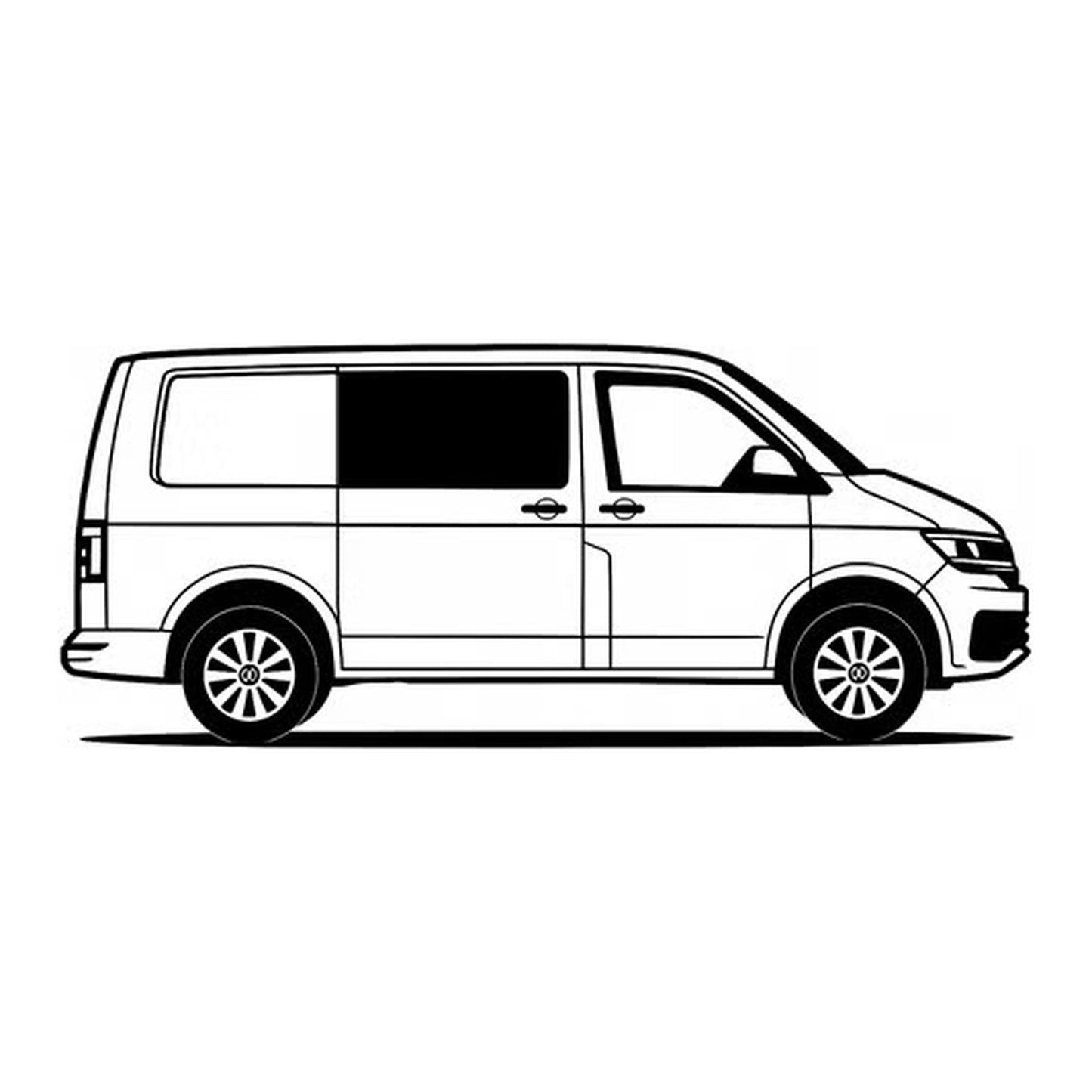 Side window, right, dark, VW Transporter, T5/6