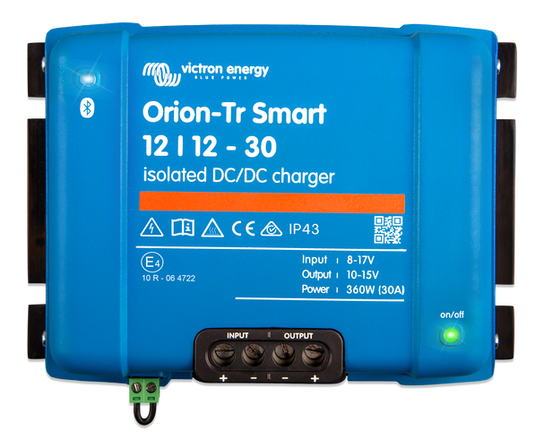 Victron Orion-Tr Smart 12/12-30A eristetty DC-DC ajolataussäädin