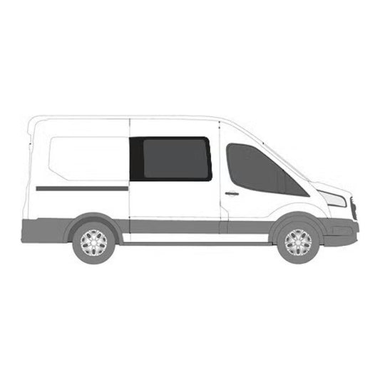 Sivuikkunan asennus, oikea, tumma, Ford Transit, 2014->