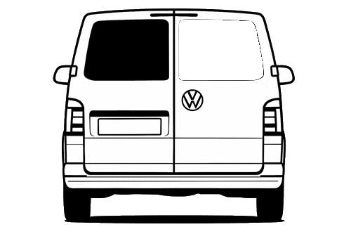 Takaoven ikkuna, vasen, tumma, VW Transporter, T5/6